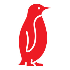 penguin icon or logo symbol solid vector illustration 