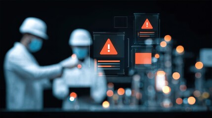 Cybernetic lab simulation showing efficiency systems where staff monitor input, operation, and index to increase experiment score