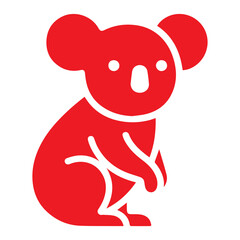 koala icon or logo symbol solid vector illustration 