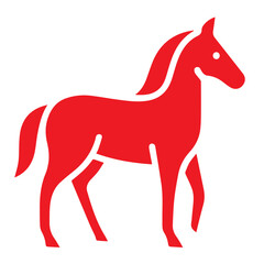 horse icon or logo symbol solid vector illustration 