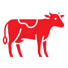 cow icon or logo symbol solid vector illustration 
