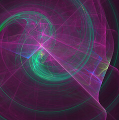 Fractal colored abstract on black background