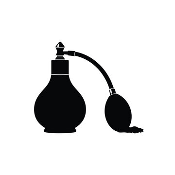 black perfume bottle with bulb clip art preview
