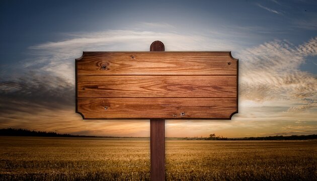 Wooden Sign For Display