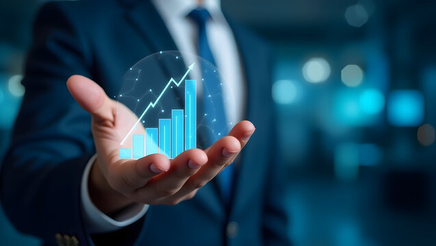 A comprehensive visual analysis representing economic stability perception with survey data policy review and financial indicators to assess market equilibrium in  Photo Stock  Concept  and empty spac