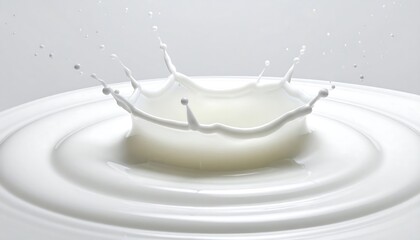 A splash of creamy white liquid creates a crown shape