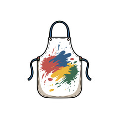 Artists apron with paint smudges