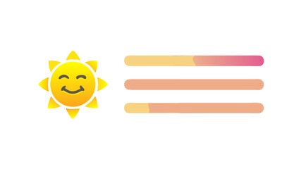 Sun emoji background with copy space. Layered and grouped for easy editing.