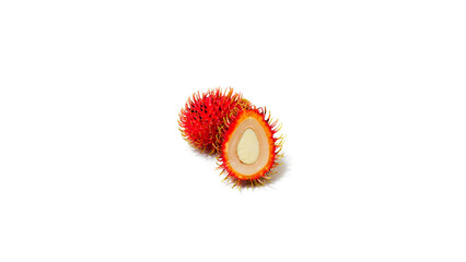 Rambutan Fruit Isolated on White Background