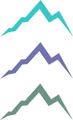 COLORFUL HILLS ADVENTURE TRAVEL AGENCY HOTEL SIGN SYMBOL LOGO VECTOR