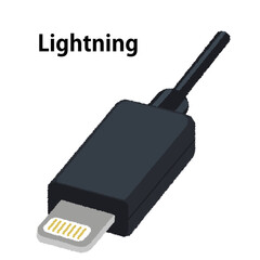 USBケーブル（Lightning）のイラスト