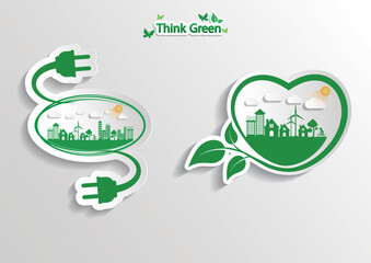 Ecology connection  concept background . Vector infographic illustration ,environment, friendly, nature,