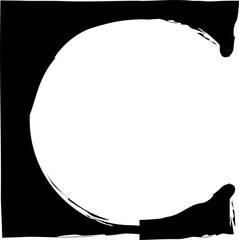 Grunge style set of square shapes. Design element