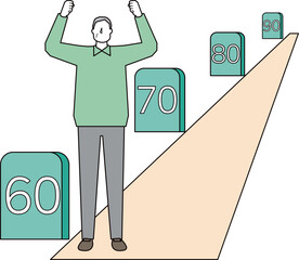 高齢男性と人生