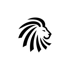 Striking Lion Head Vector Illustration with Stylized Mane