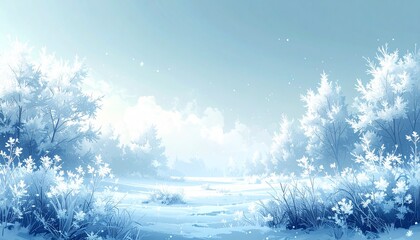 雪・霜・結露をモチーフにしたイラスト