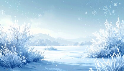 雪・霜・結露をモチーフにしたイラスト