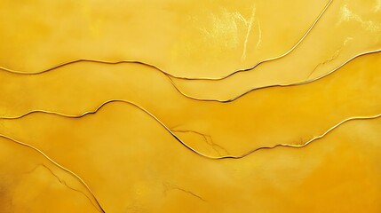 Old yellow grunge paper texture with vintage wave vector illustration design