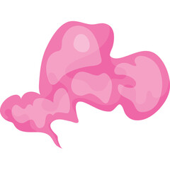 Abstract Pink Swirls Of Smoke Or Vapor With Soft Edges On A Transparent Background Creating A Dynamic Cloud Effect