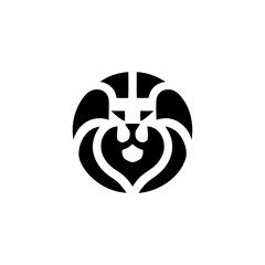Majestic Lion Emblem Minimalist Vector Icon Design