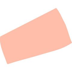 Abstract peach colored shape on a transparent background with smooth rounded edges and a subtle gradient effect representing organic form