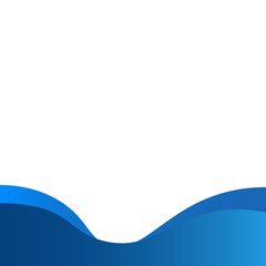 Modern Wavy Footer - Blue Wavy Footer