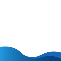Modern Wavy Footer - Blue Wavy Footer