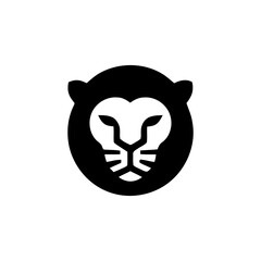 Geometric Lion Head Vector Icon Logo Design