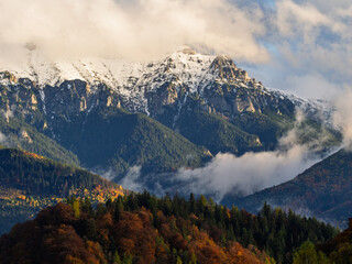mountain landscape with clouds
