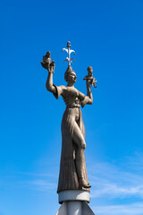 Imperia, Statue in der Hafeneinfahrt von Konstanz am Bodensee