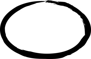 Set of oval grunge frames. Grunge empty