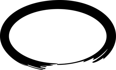 Set of oval grunge frames. Grunge empty