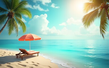 summer vacation concept, travel background with copy space. High quality