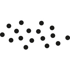 Abstract Scattered Black Dots Organic Shape Arrangement Simple Modern Graphic Element Minimalist Design Transparent Background