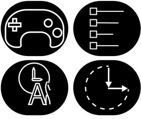 Minimalist System Symbols – Flat Design Icons for Apps, Games, and Settings
