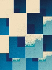 งานศิลปะที่ไม่มีชื่อModern abstract geometric background with overlapping blue and cyan squares, creating a clean, calm, and stylish visual effect. Perfect for graphic design, digital art, advertising