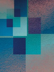 งานศิลปะที่ไม่มีชื่อModern abstract geometric background with overlapping blue and cyan squares, creating a clean, calm, and stylish visual effect. Perfect for graphic design, digital art, advertising