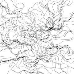 Abstract Chaotic Line Scribble Pattern Design