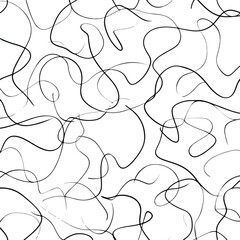 Elegant Single Line Scribble Chaos Flow