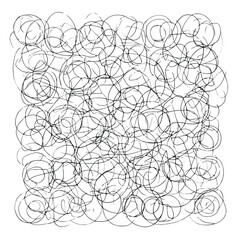 Elegant Chaos: Abstract Line Pattern Illustration