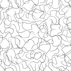 Abstract Chaotic Scribble Pattern Flowing Design