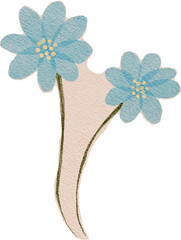 textured watercolor flower, vintage, sticker
