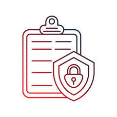 Security System icon with white background vector stock illustration