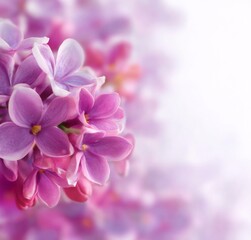 Lilac Flowers Close-Up on a Soft Background.