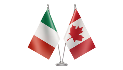 Italy and Canada Miniature Flags: Symbols of International Cooperation and Unity
