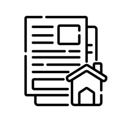Home Document Icon File Management and Real Estate Vector