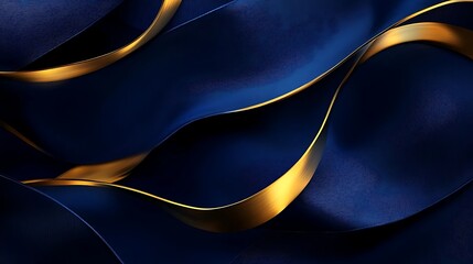 Golden and blue flowing pattern festive background decorations