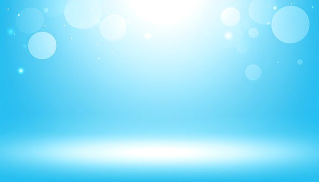 Abstract blue background with illuminated bright white highlights and bokeh