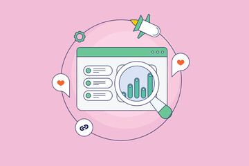 Visualizing ranking performance and web traffic graph in dynamic ecosystem. Digital growth with SEO intelligence. 
