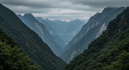 Grand Mountain Valley Bridge Vista